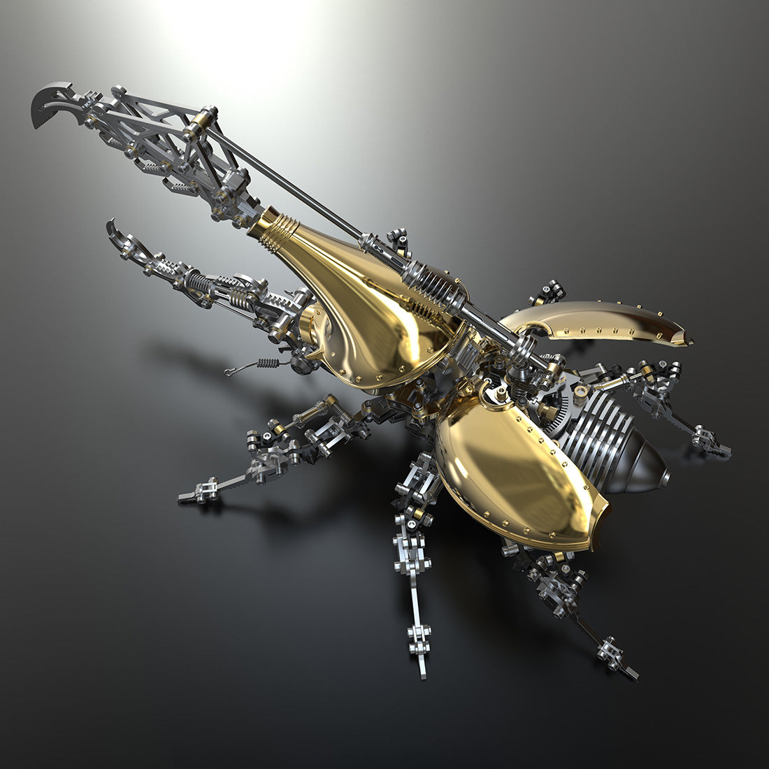 Mechnical Insect DIY 3D Assembly Mechanical Dynastes Insect Model Creative Toy Set (1,0