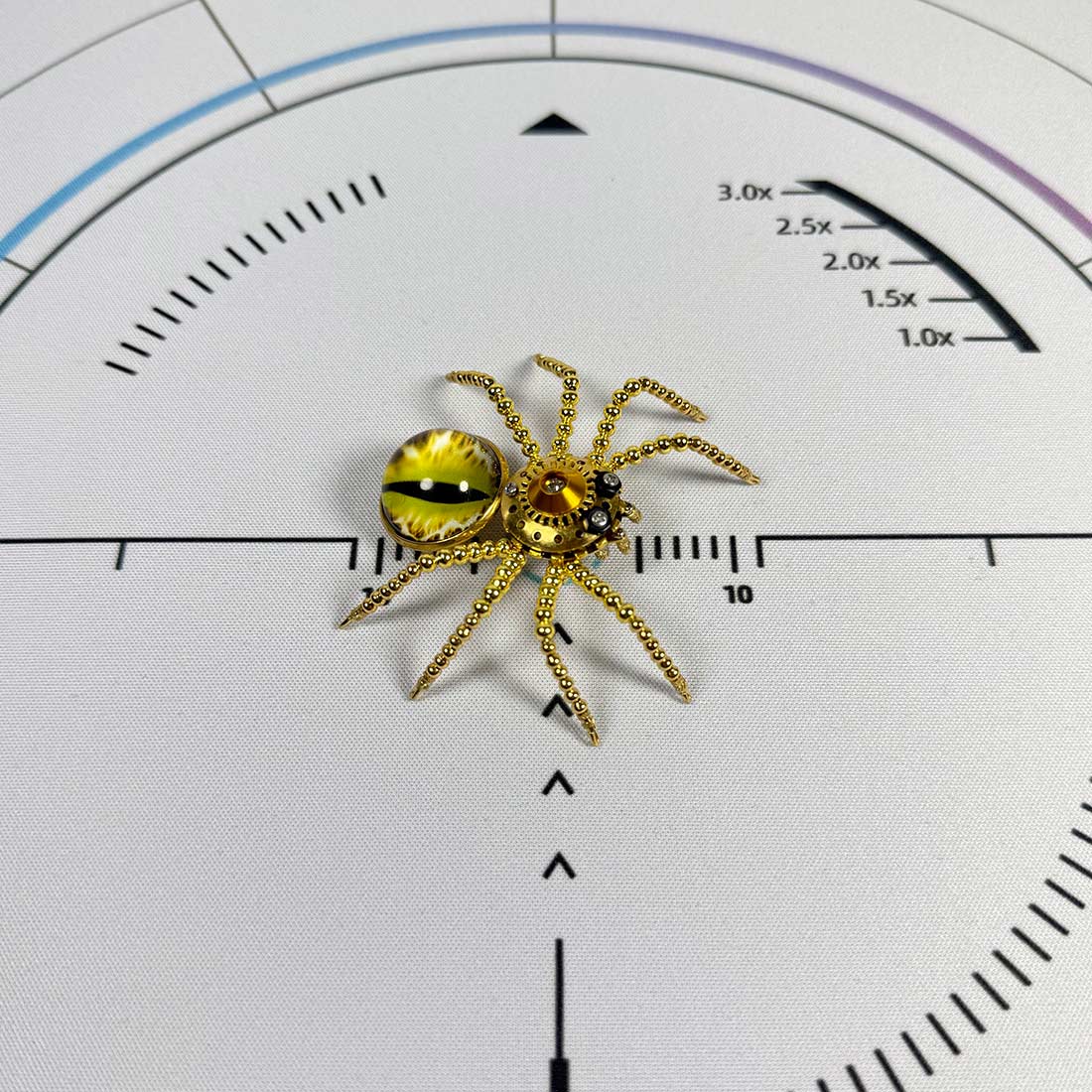 5pcs/Set Multi-functional Cat-eye Spider Brooch Fridge Magnet Model Kits