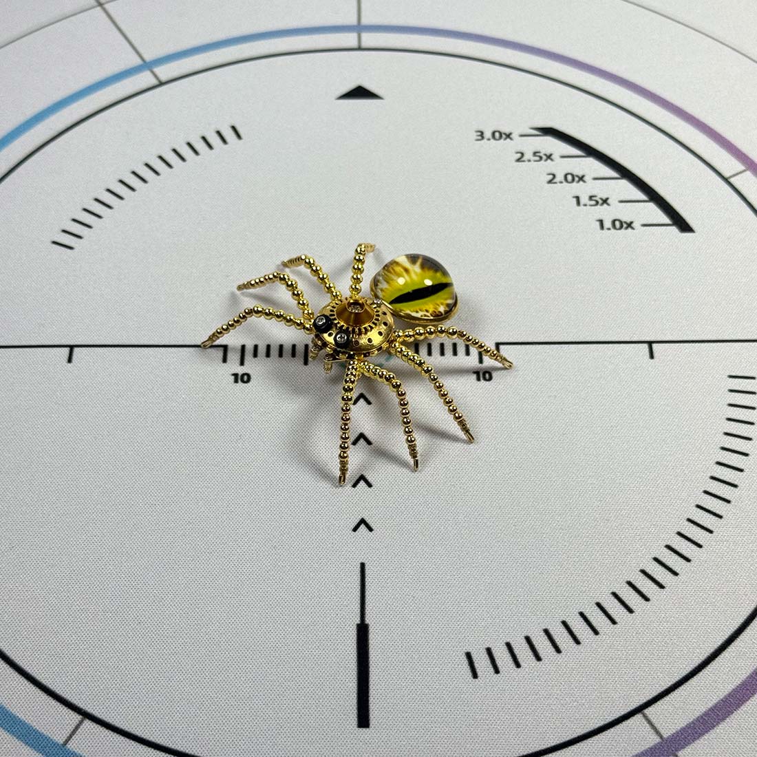 5pcs/Set Multi-functional Cat-eye Spider Brooch Fridge Magnet Model Kits