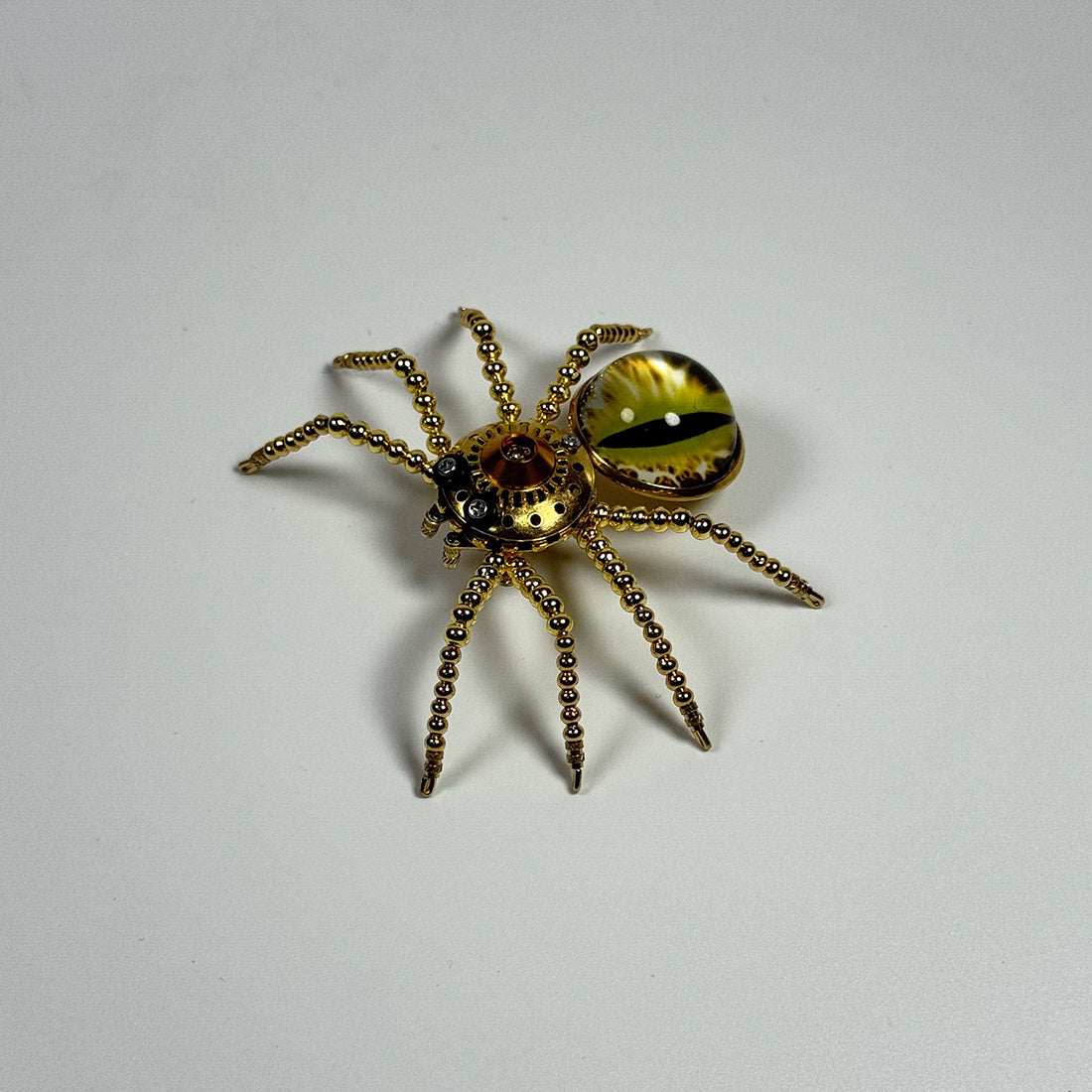 5pcs/Set Multi-functional Cat-eye Spider Brooch Fridge Magnet Model Kits