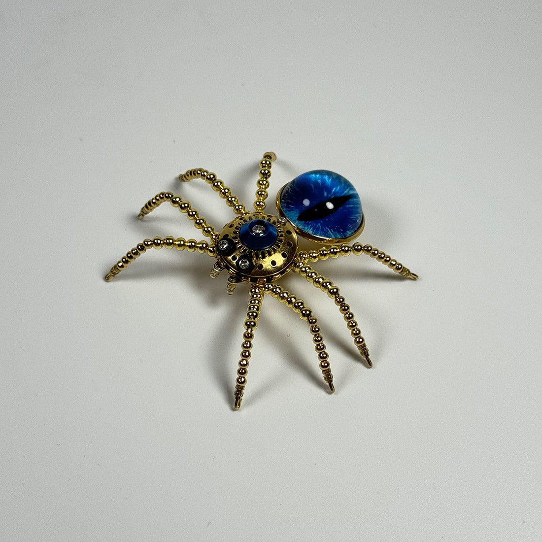 5pcs/Set Multi-functional Cat-eye Spider Brooch Fridge Magnet Model Kits