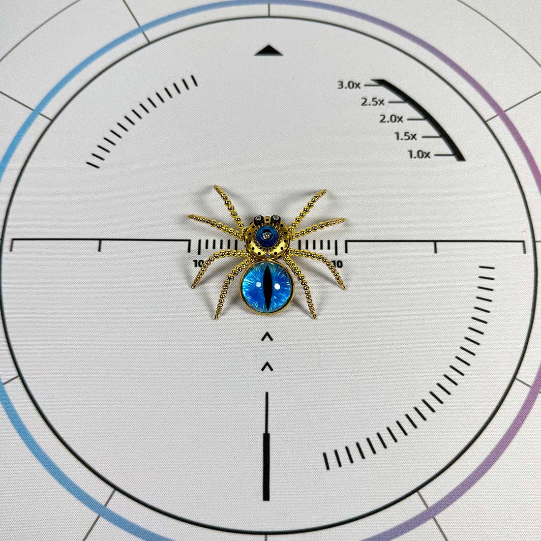 5pcs/Set Multi-functional Cat-eye Spider Brooch Fridge Magnet Model Kits