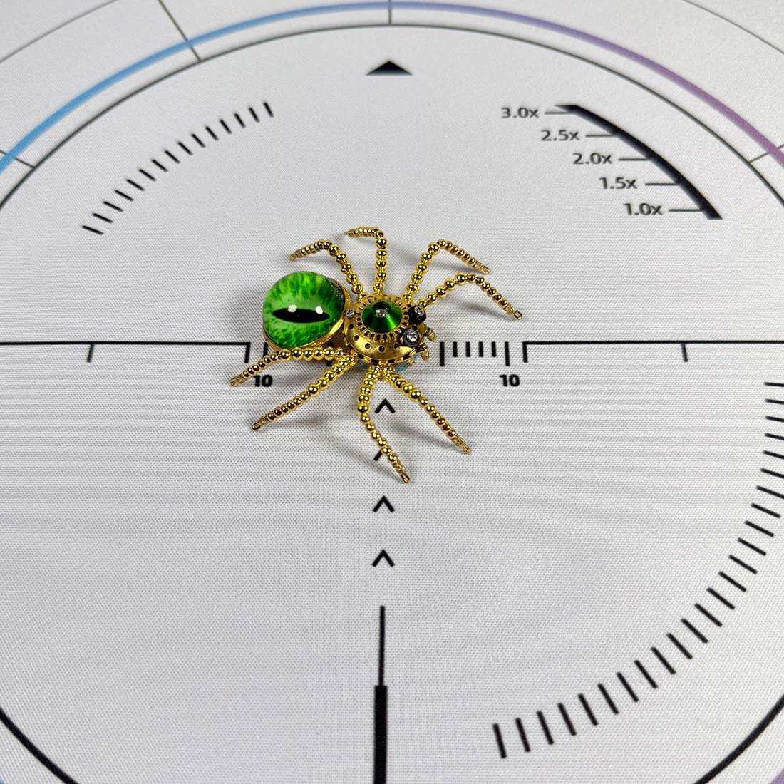 5pcs/Set Multi-functional Cat-eye Spider Brooch Fridge Magnet Model Kits