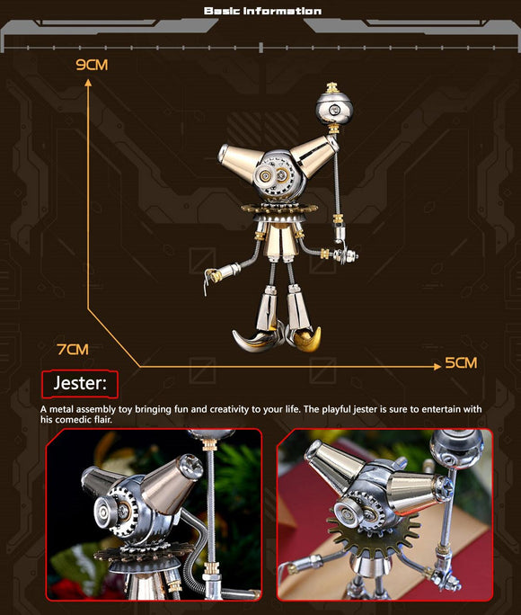 7pcs/set Christmas Advent Calendar 3D Metal Miniature Figure Model Building Kits Jester Dwarf Snowman Witch Prince Scout Strongman