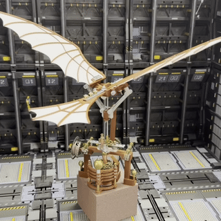 Da Vinci Ornithopter with Kinetic Flapping Wing 3D Model DIY Kits 243PCS