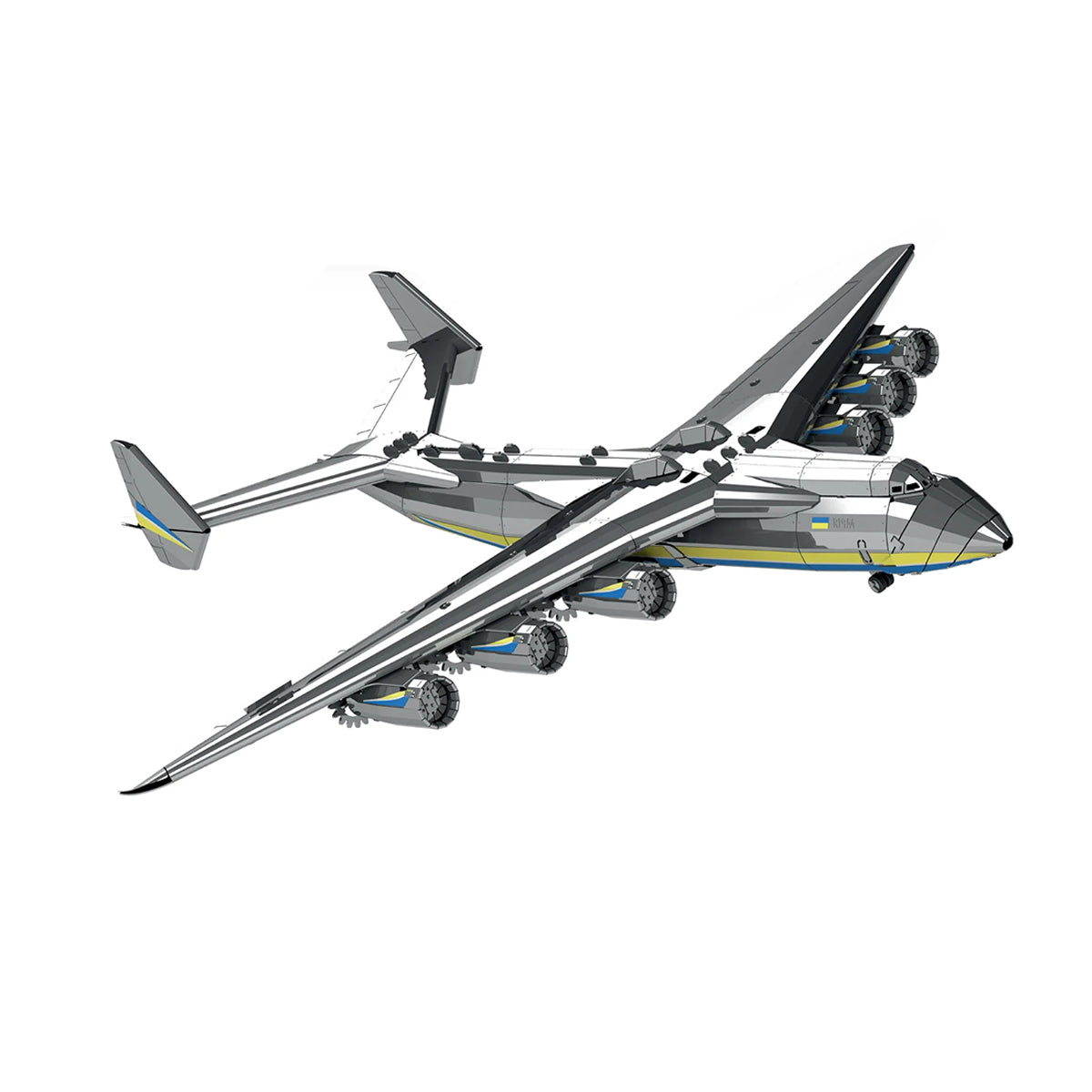 Mechanical AN-225 MRIYA Cargo Aircraft 3D Metal Puzzle Kits for Aviation Lovers 270PCS