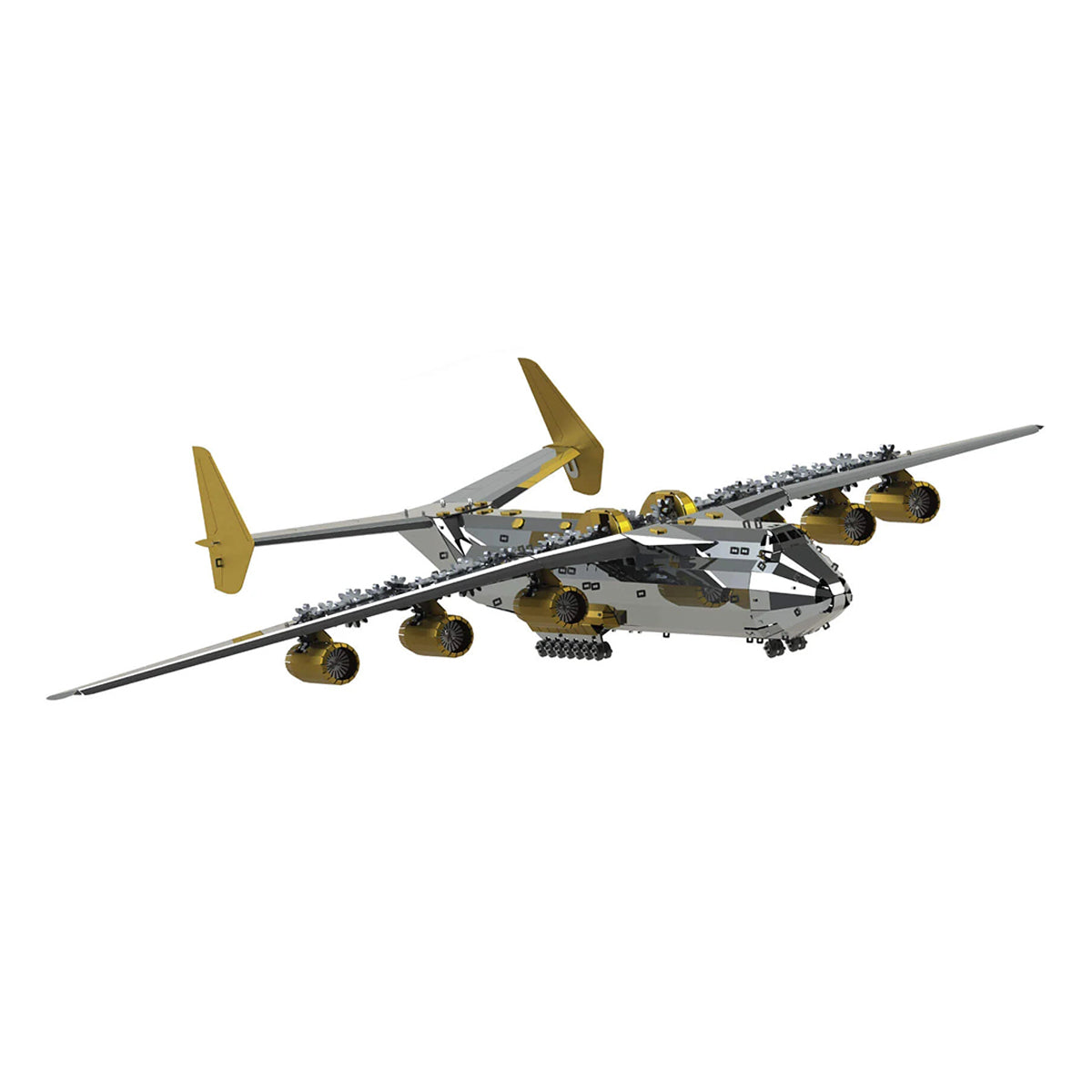 Mechanical AN-225 MRIYA Cargo Aircraft 3D Metal Puzzle Kits for Aviation Lovers 270PCS