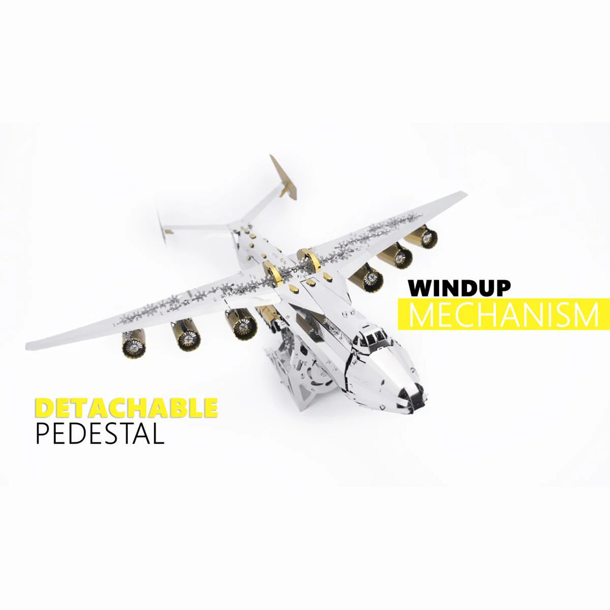 Mechanical AN-225 MRIYA Cargo Aircraft 3D Metal Puzzle Kits for Aviation Lovers 270PCS