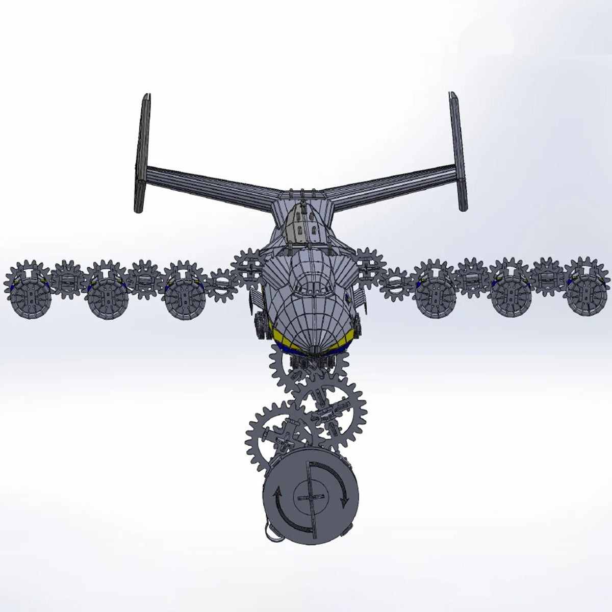 Mechanical AN-225 MRIYA Cargo Aircraft 3D Metal Puzzle Kits for Aviation Lovers 270PCS