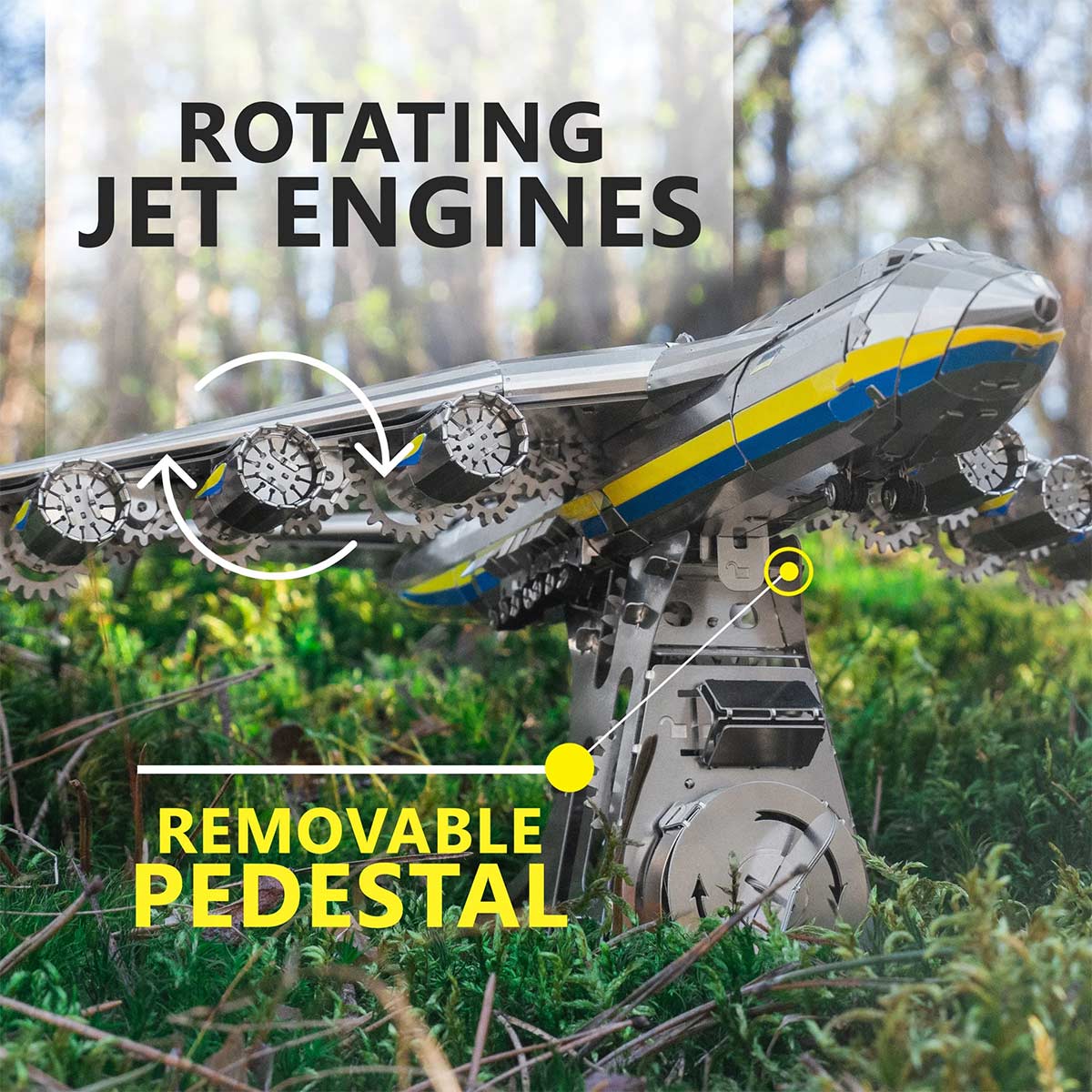 Mechanical AN-225 MRIYA Cargo Aircraft 3D Metal Puzzle Kits for Aviation Lovers 270PCS