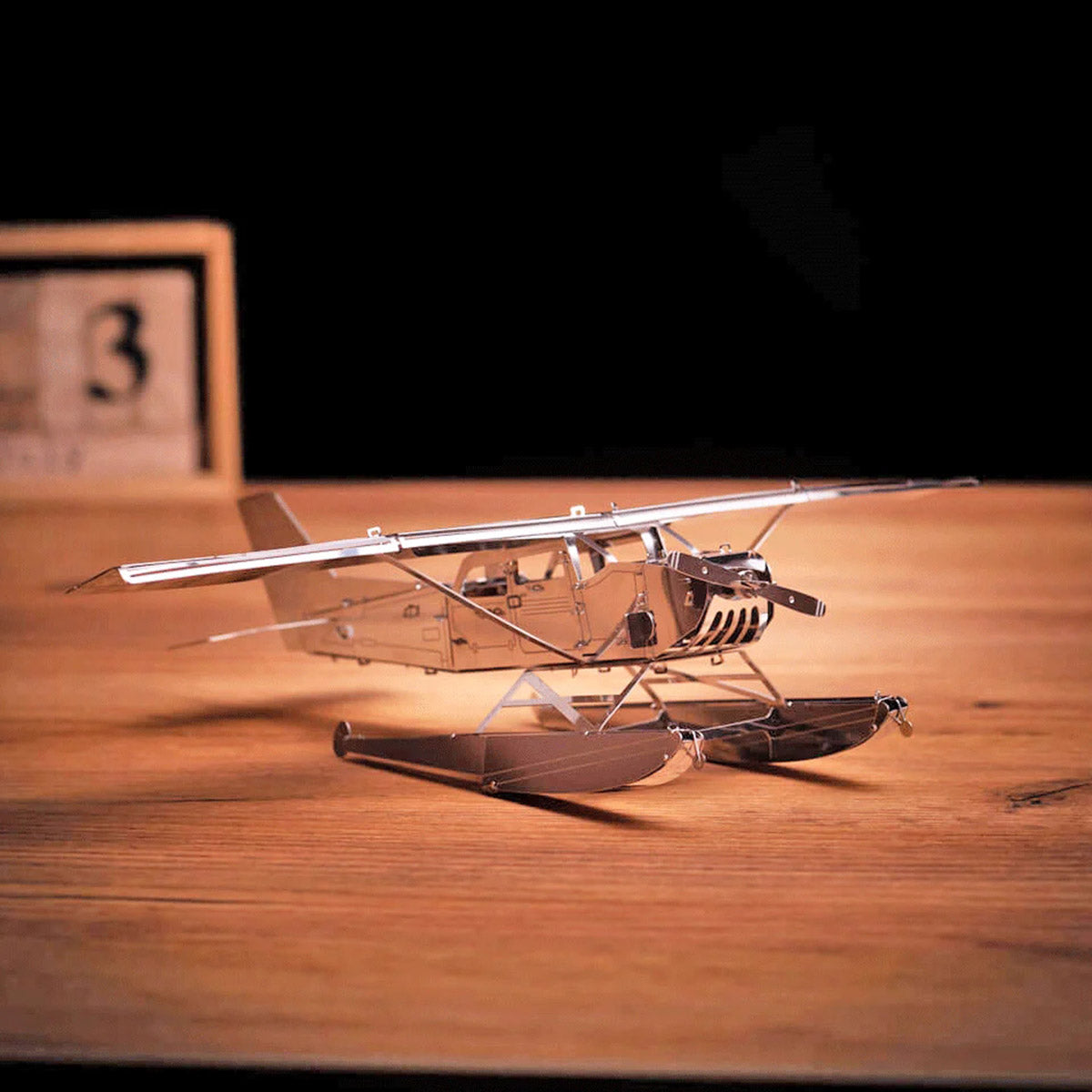 Seaplane Kit Breeze Drifter Cessna Seaplane Mechanical 3D Metal Aircraft Kit for Av
