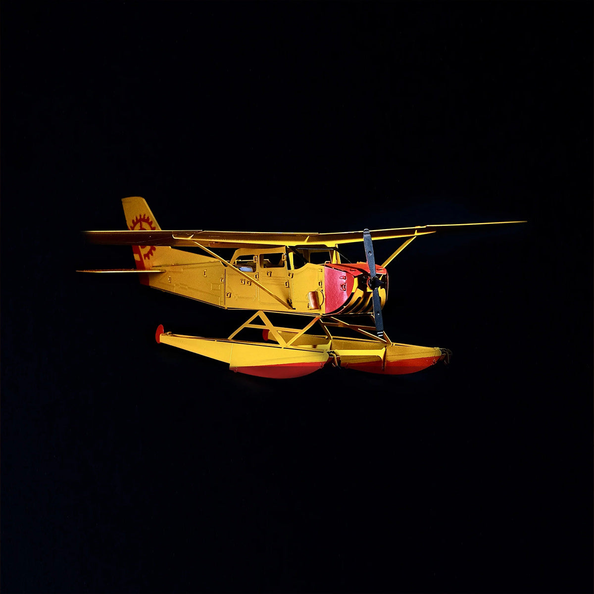Seaplane Kit Breeze Drifter Cessna Seaplane Mechanical 3D Metal Aircraft Kit for Av