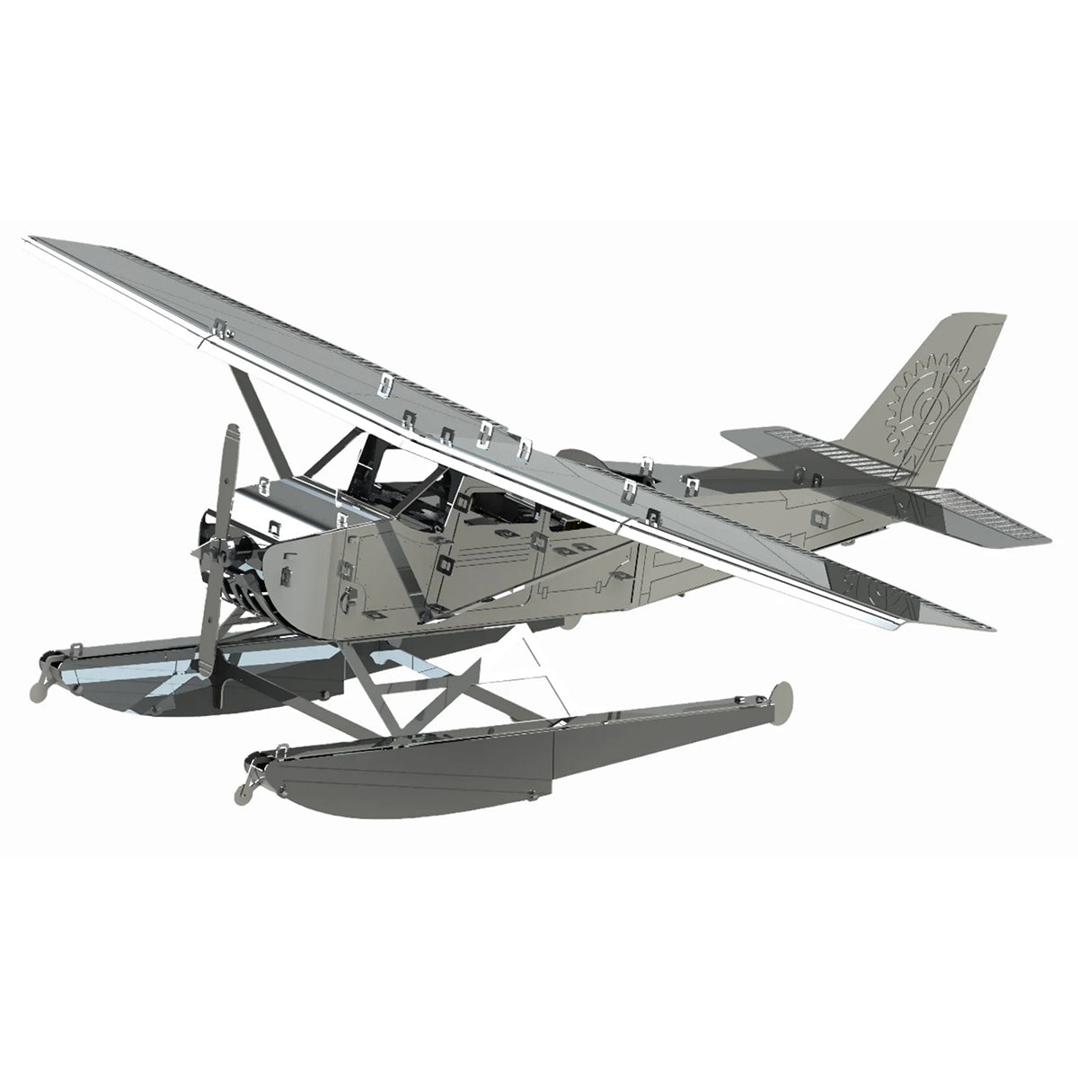 Breeze Drifter Cessna Seaplane Mechanical 3D Metal Aircraft Kit for Aviation Lovers 81PCS