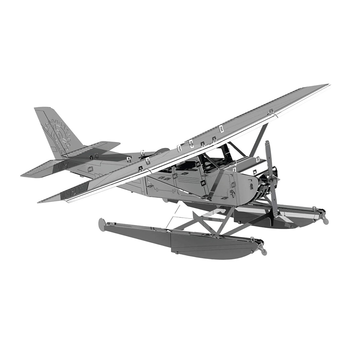 Breeze Drifter Cessna Seaplane Mechanical 3D Metal Aircraft Kit for Aviation Lovers 81PCS