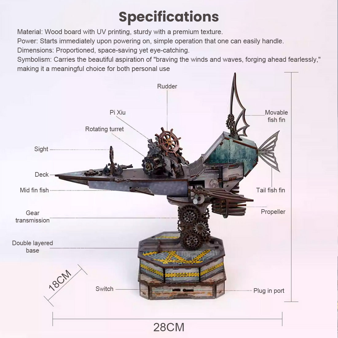 Chinese Ancient Fast attack Craft Warship Mechanical 3D Wooden Model Building kits 248PCS