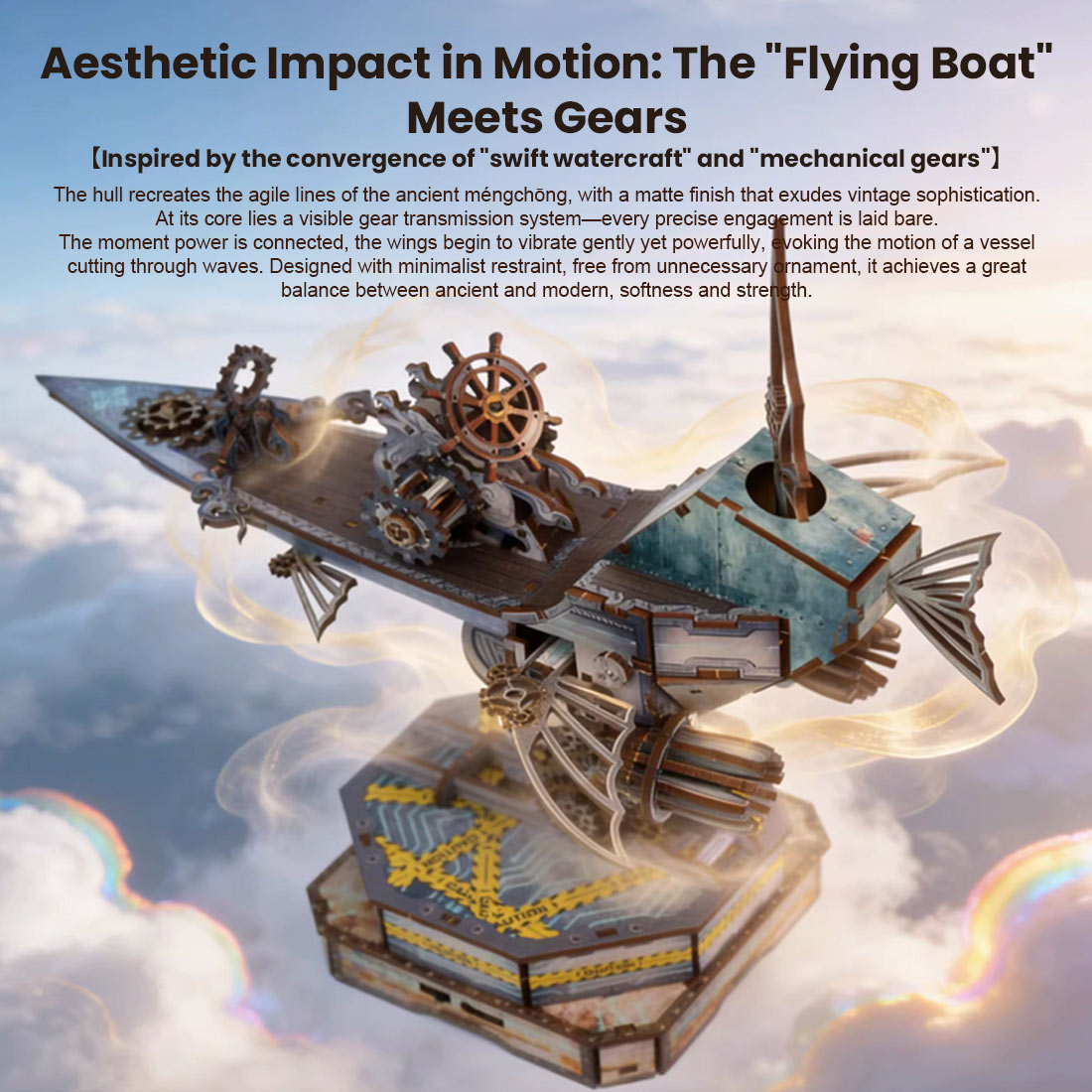 Chinese Ancient Fast attack Craft Warship Mechanical 3D Wooden Model Building kits 248PCS