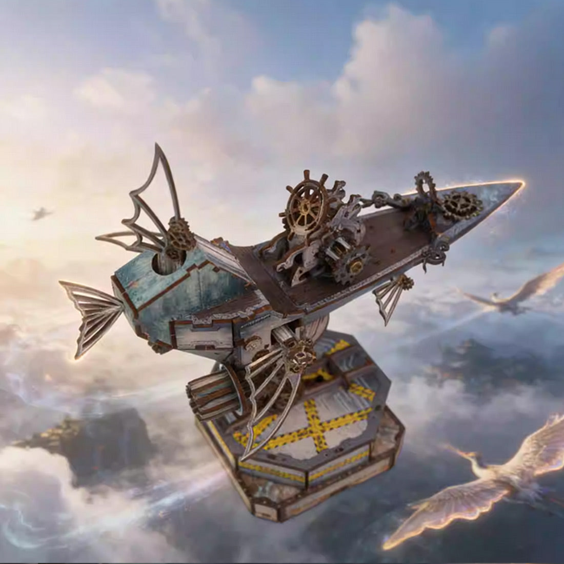 Chinese Ancient Fast attack Craft Warship Mechanical 3D Wooden Model Building kits 248PCS