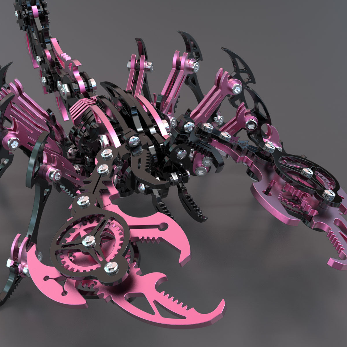 Cyberpunk 3D Metal Black Pink Scorpion Model Kit for Adults -Serixia