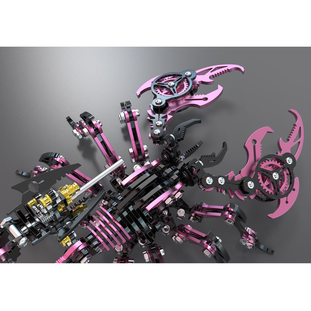 Cyberpunk 3D Metal Black Pink Scorpion Model Kit for Adults -Serixia