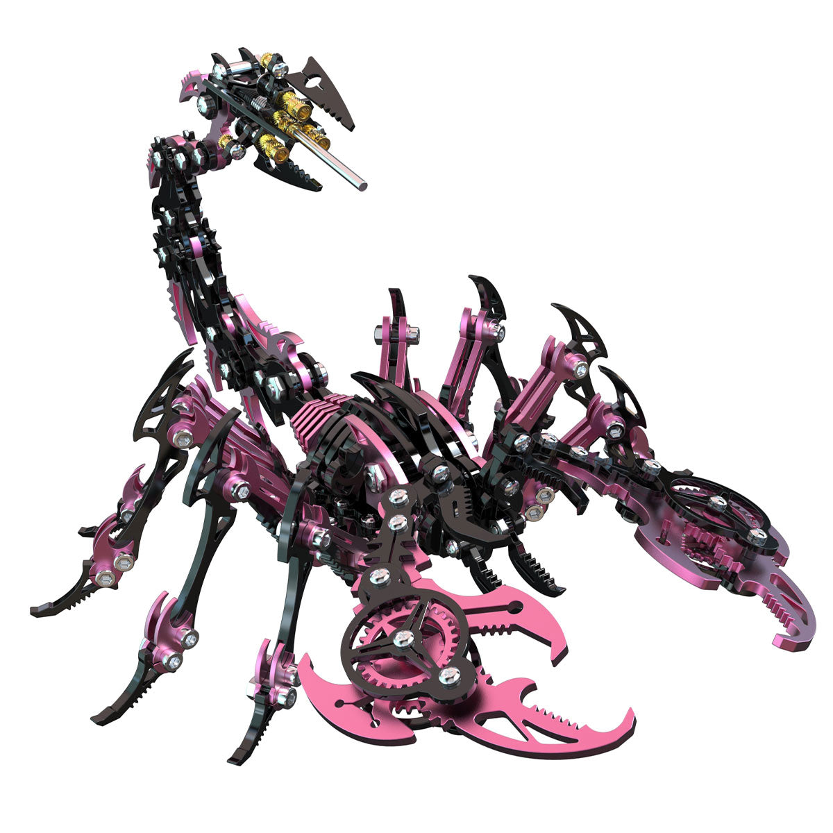 Cyberpunk 3D Metal Black Pink Scorpion Model Kit for Adults -Serixia
