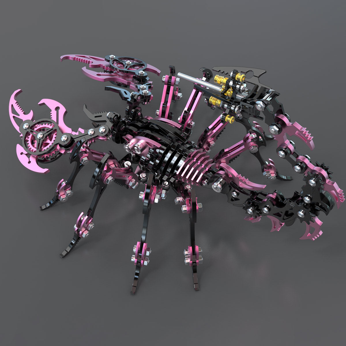 Cyberpunk 3D Metal Black Pink Scorpion Model Kit for Adults -Serixia