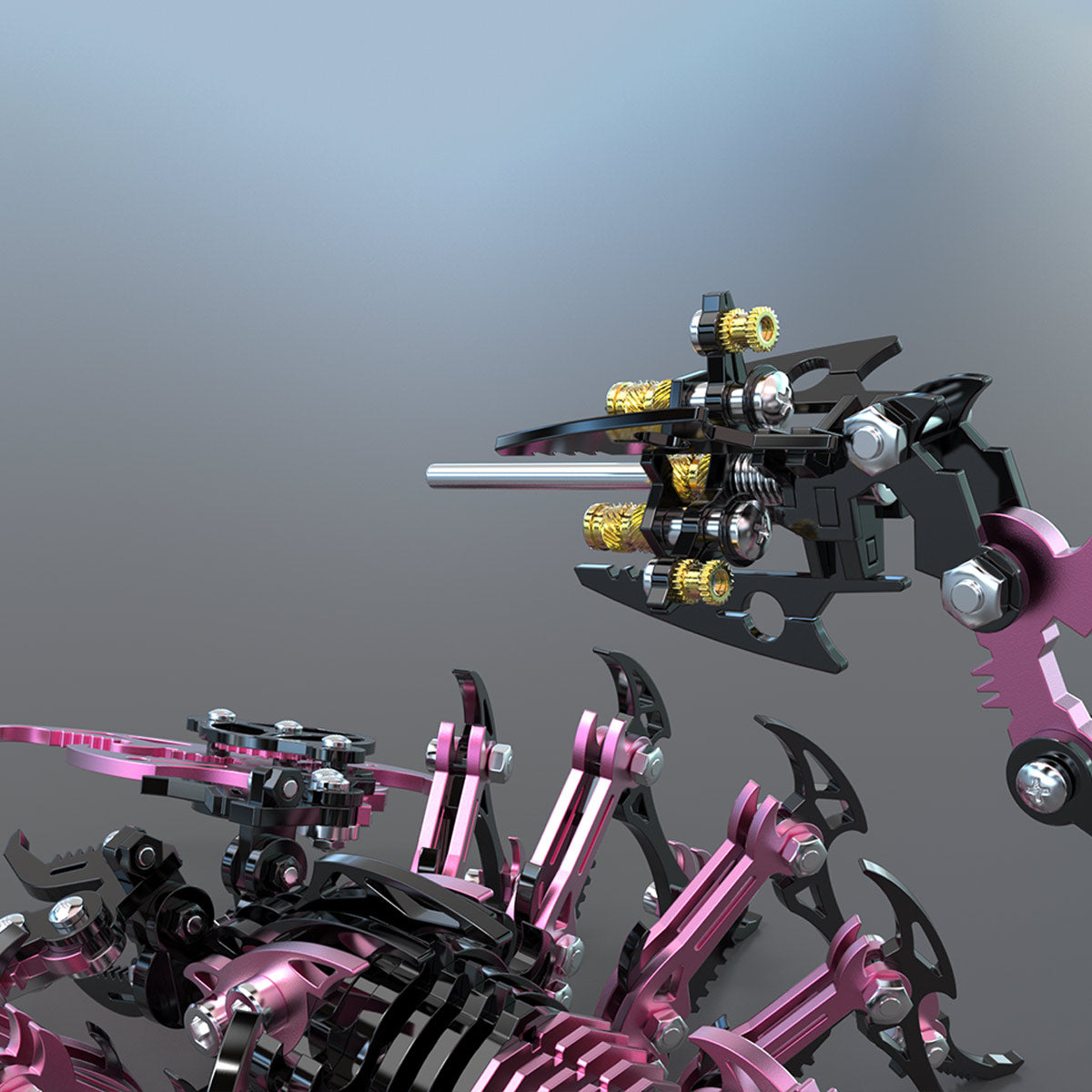 Cyberpunk 3D Metal Black Pink Scorpion Model Kit for Adults -Serixia