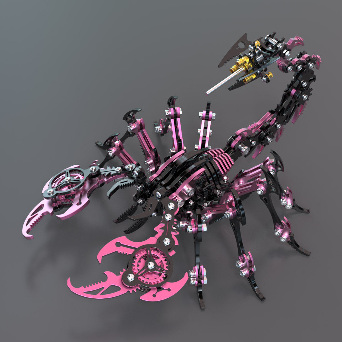 Cyberpunk 3D Metal Black Pink Scorpion Model Kit for Adults -Serixia