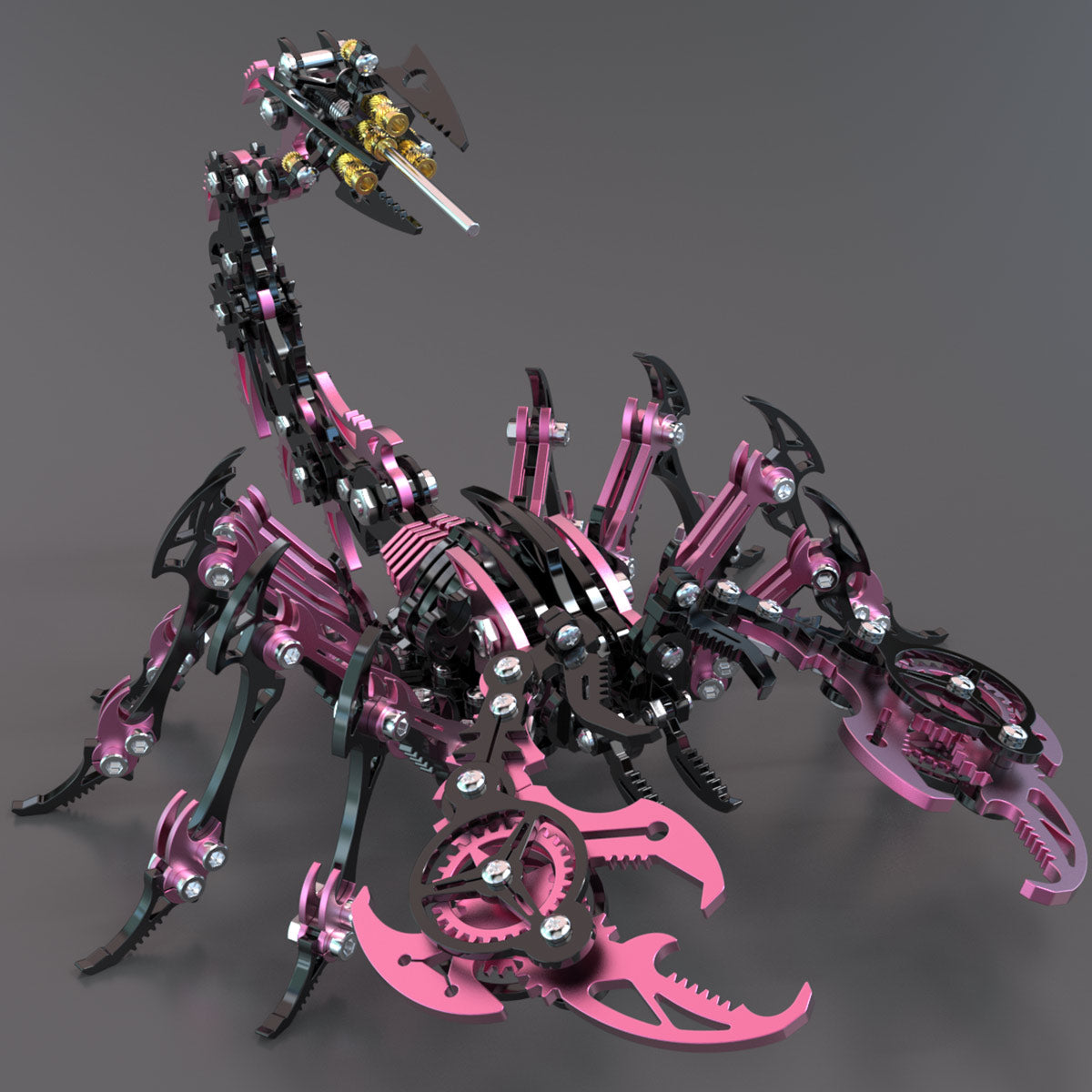 Cyberpunk 3D Metal Black Pink Scorpion Model Kit for Adults -Serixia