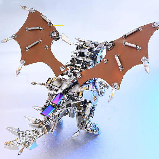 Cyberpunk Pterosaur Dinosaur with Wings Mechanical 3D DIY Metal Puzzle 1450+PCS