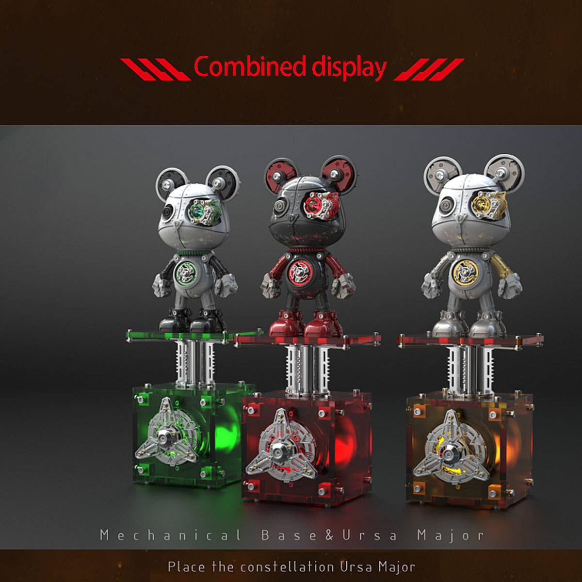 Cyborg Violence Bear 3D Metal Puzzle Model Building Kit High End Desktop Toy