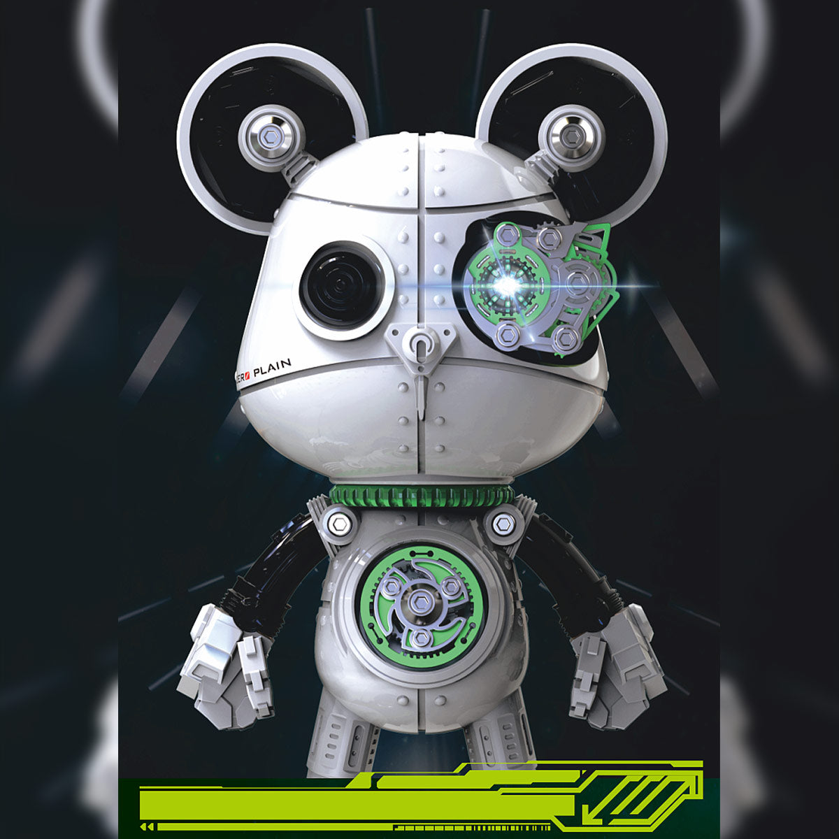 Cyborg Violence Bear 3D Metal Puzzle Model Building Kit High End Desktop Toy