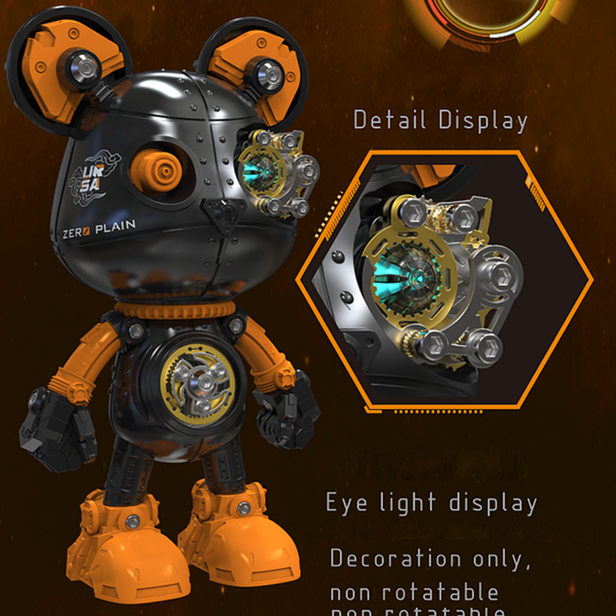 Cyborg Violence Bear 3D Metal Puzzle Model Building Kit High End Desktop Toy