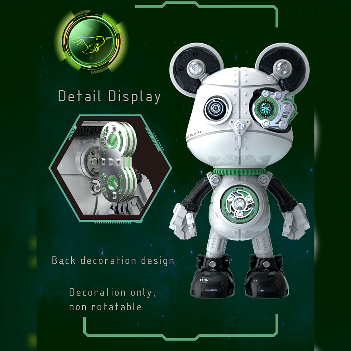 Cyborg Violence Bear 3D Metal Puzzle Model Building Kit High End Desktop Toy