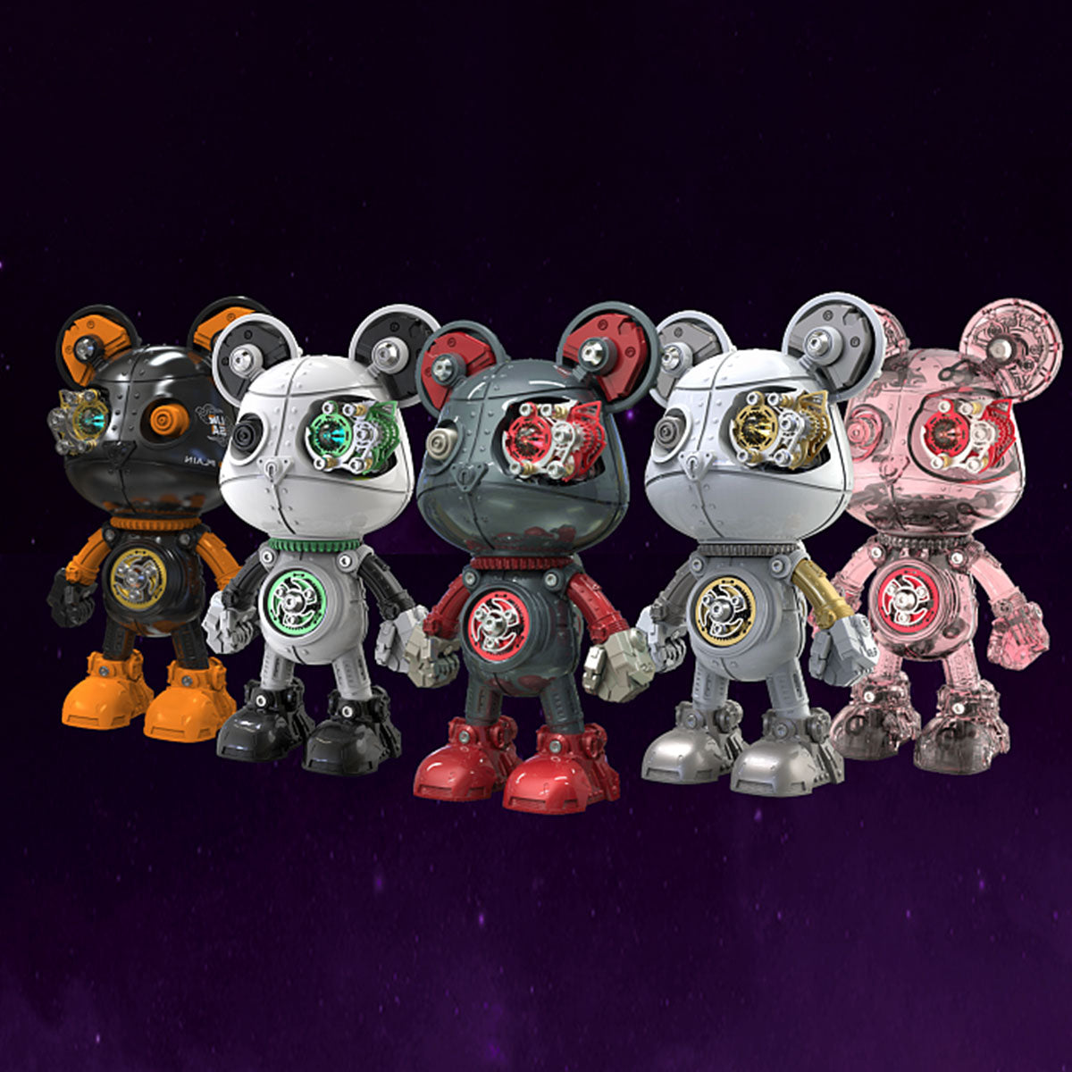 Cyborg Violence Bear 3D Metal Puzzle Model Building Kit High End Desktop Toy