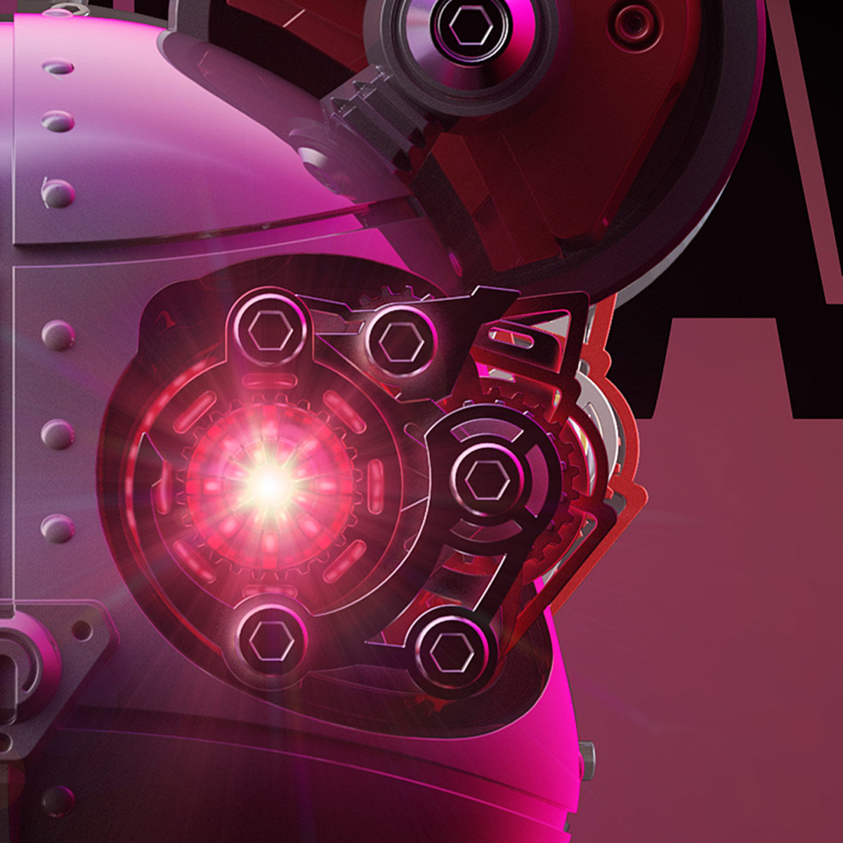 Cyborg Violence Bear 3D Metal Puzzle Model Building Kit High End Desktop Toy