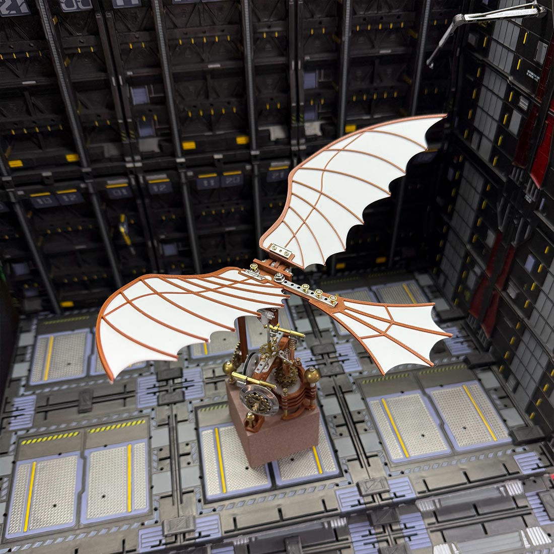 Da Vinci Ornithopter with Kinetic Flapping Wing 3D Model DIY Kits 243PCS