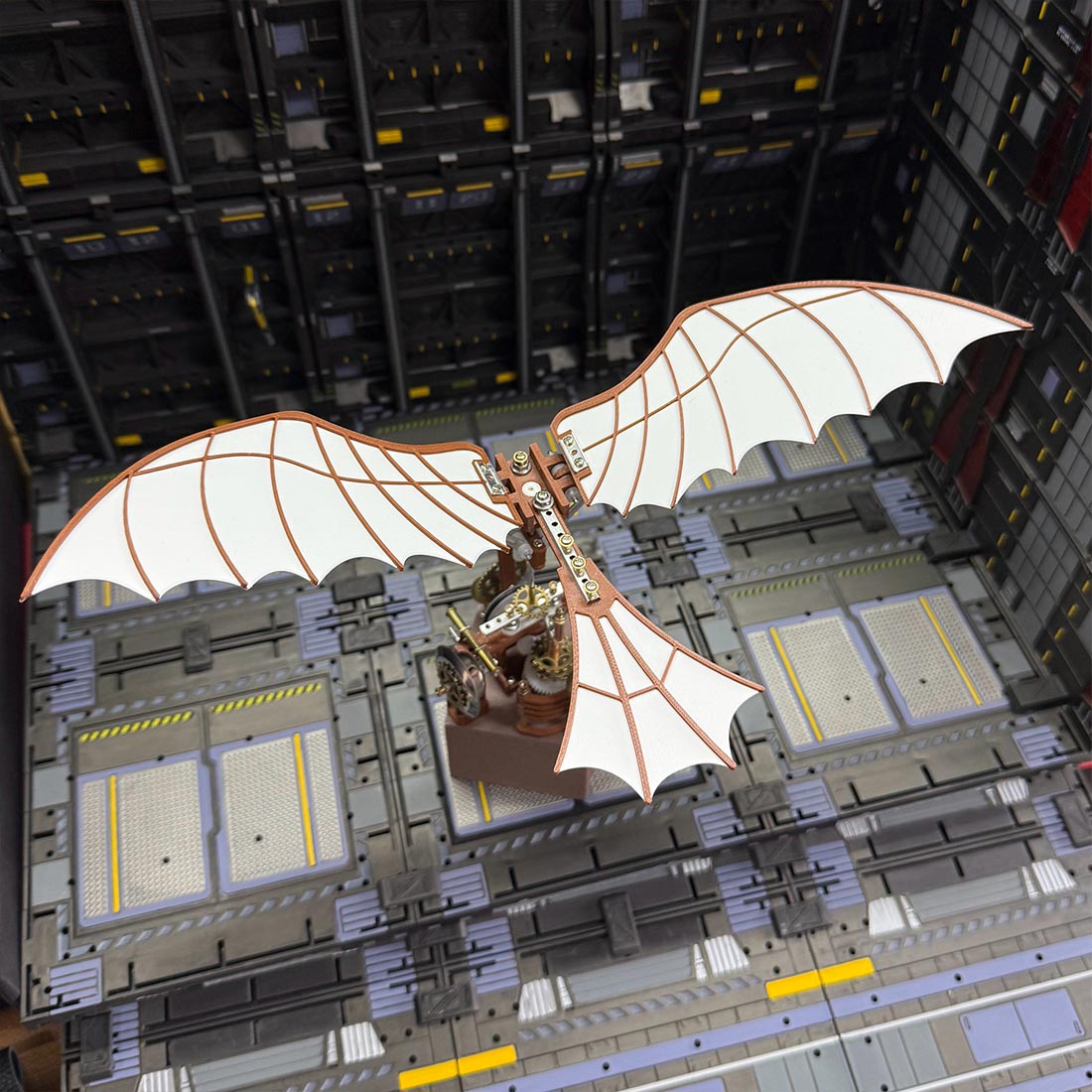 Da Vinci Ornithopter with Kinetic Flapping Wing 3D Model DIY Kits 243PCS