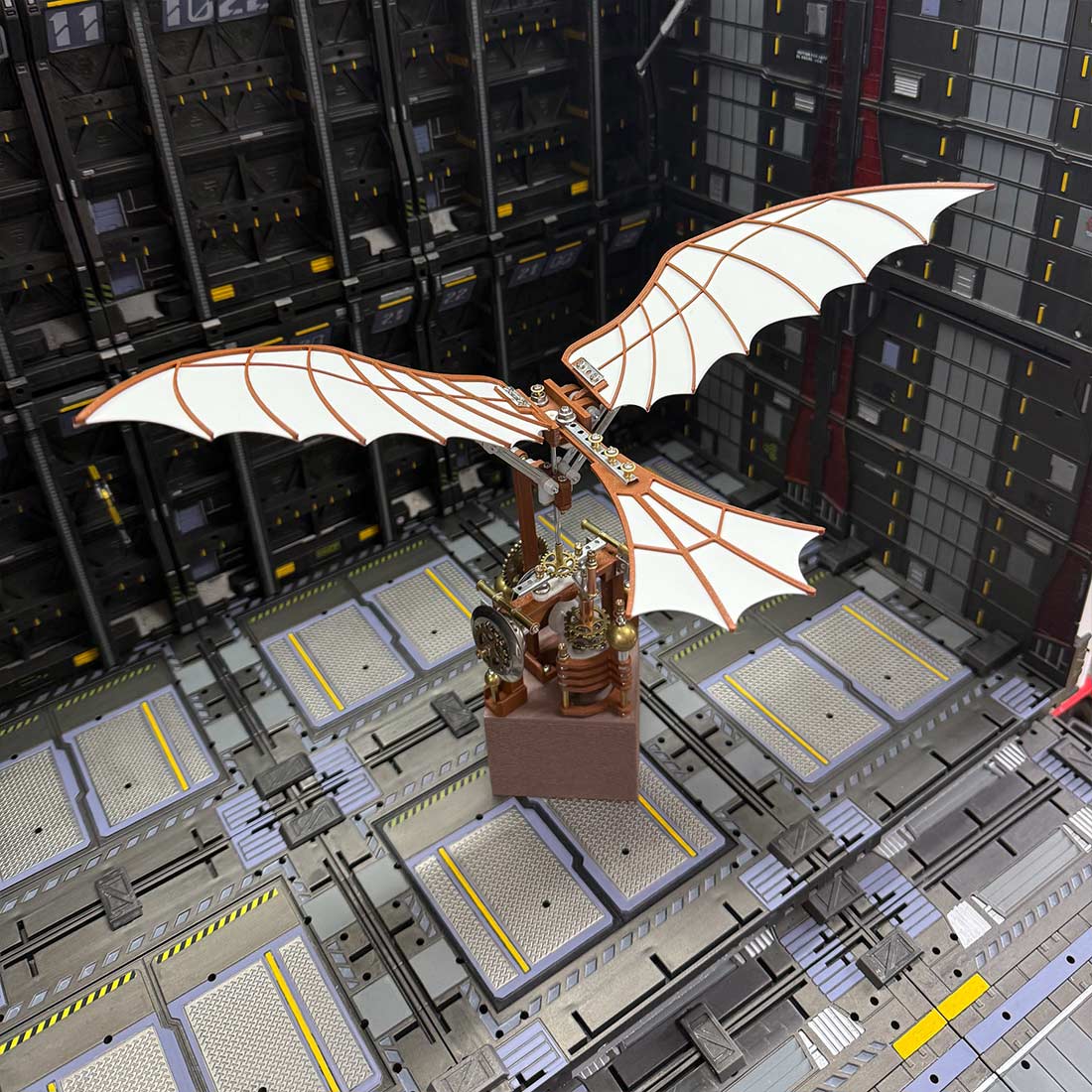 Da Vinci Ornithopter with Kinetic Flapping Wing 3D Model DIY Kits 243PCS