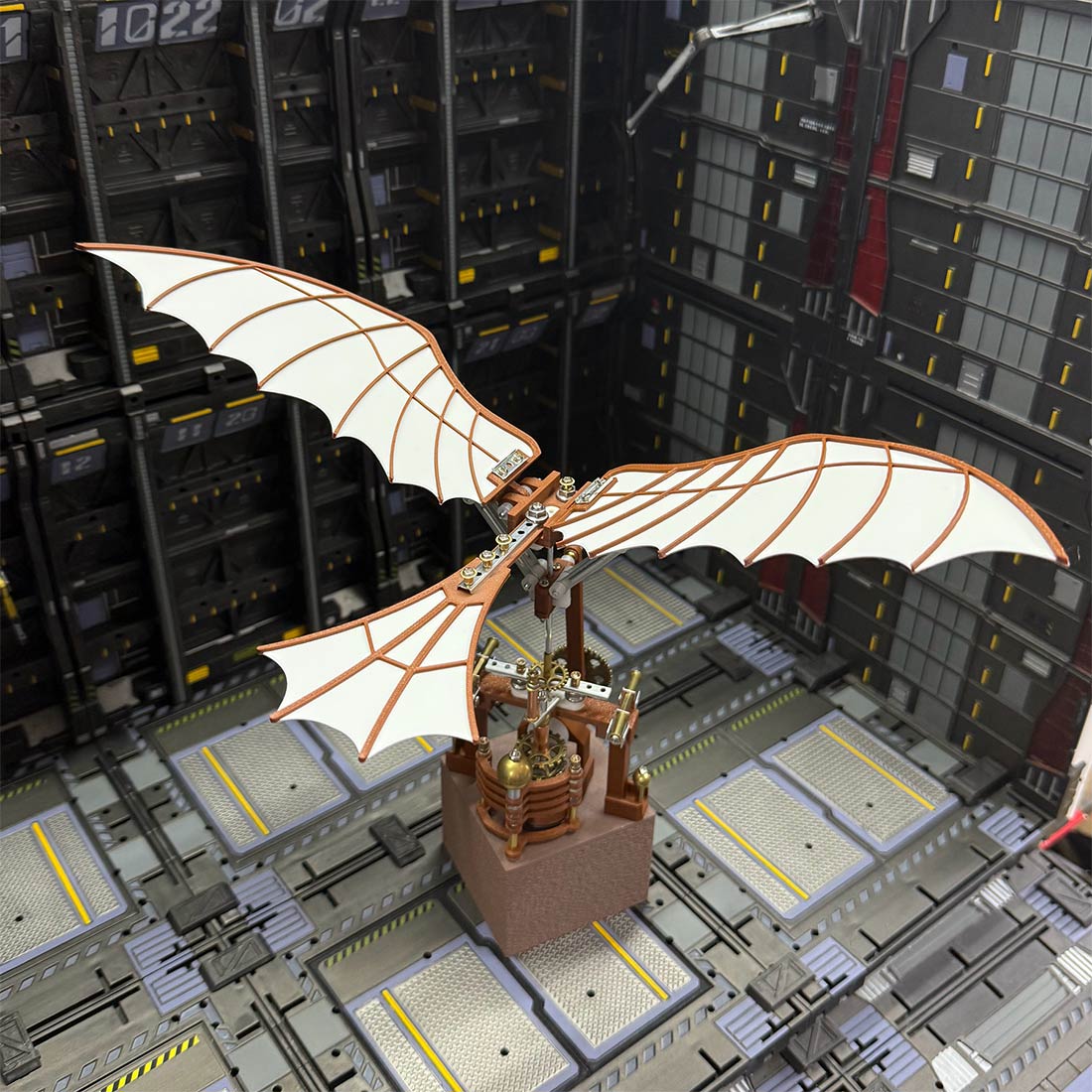 Da Vinci Ornithopter with Kinetic Flapping Wing 3D Model DIY Kits 243PCS