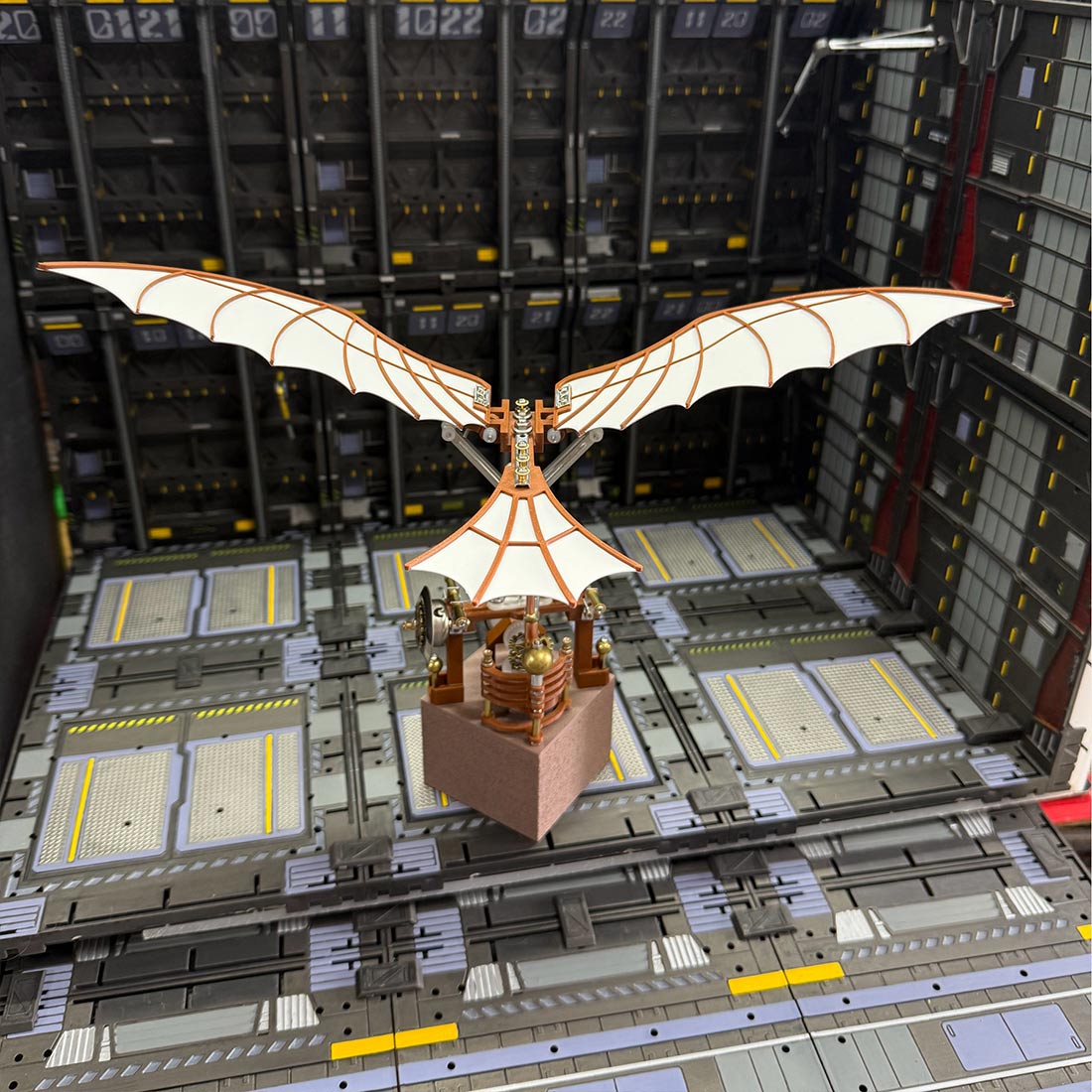 Da Vinci Ornithopter with Kinetic Flapping Wing 3D Model DIY Kits 243PCS