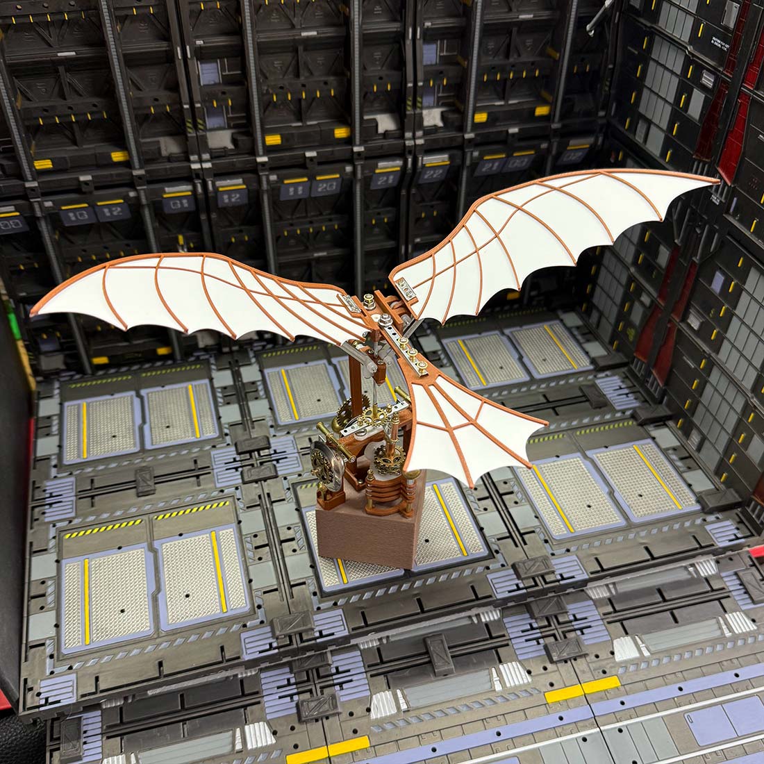 Da Vinci Ornithopter with Kinetic Flapping Wing 3D Model DIY Kits 243PCS