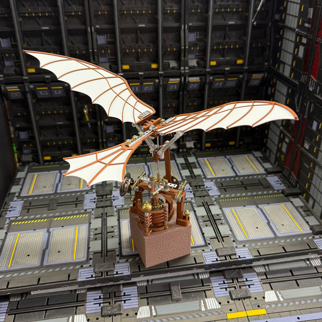 Da Vinci Ornithopter with Kinetic Flapping Wing 3D Model DIY Kits 243PCS