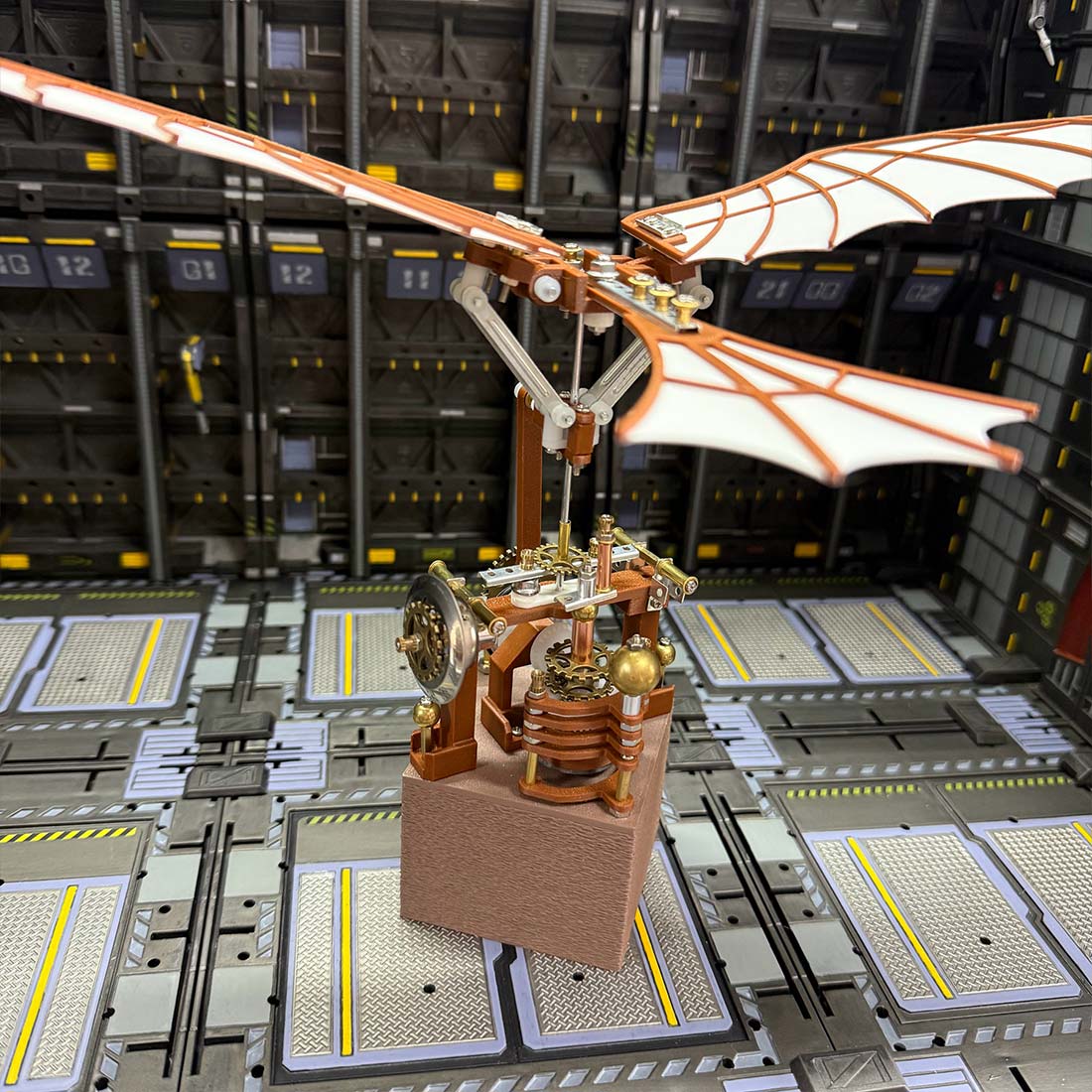 Da Vinci Ornithopter with Kinetic Flapping Wing 3D Model DIY Kits 243PCS