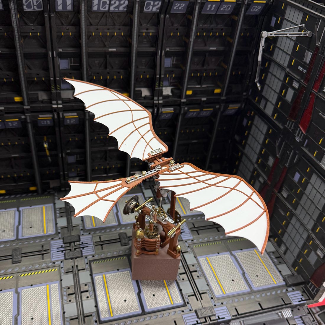 Da Vinci Ornithopter with Kinetic Flapping Wing 3D Model DIY Kits 243PCS