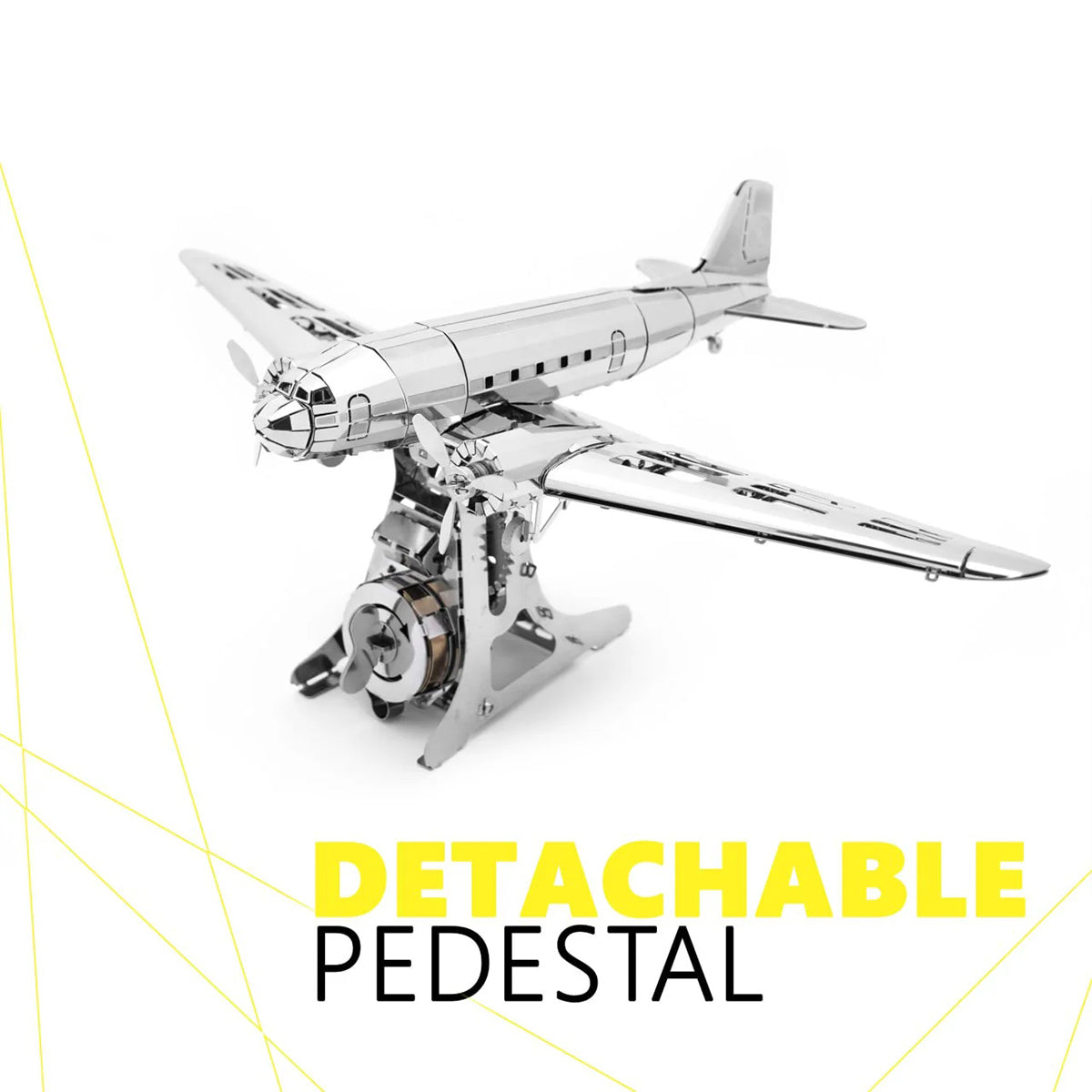 DC-3 3D Mechanical WWII 3D Metal Aircraft Model Building Kit for Aviation Lovers 146PCS