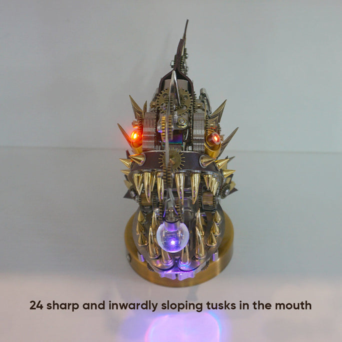 Deep-sea Steampunk Lanternfish 3D DIY Metal Anglerfish Model Kits with Stand