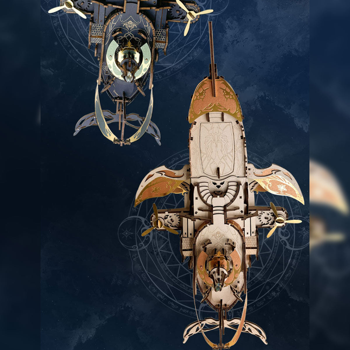 DIY Flying Whale Blimp 3D Wooden Puzzle Kits 472PCS