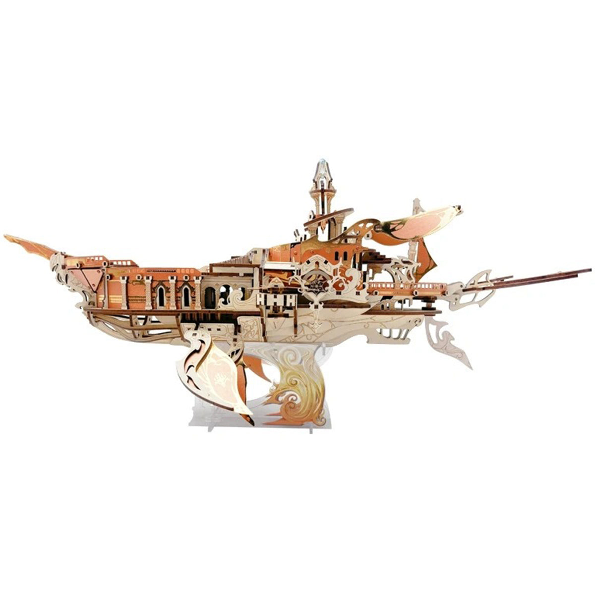 DIY Flying Whale Blimp 3D Wooden Puzzle Kits 472PCS