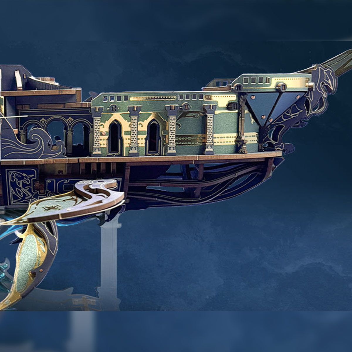 DIY Flying Whale Blimp 3D Wooden Puzzle Kits 472PCS