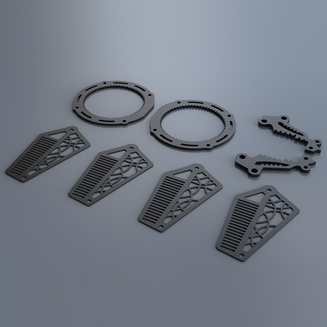 DIY Pterophyllum Blue Angelfish 3D Metal Puzzles with Mechanical Fins